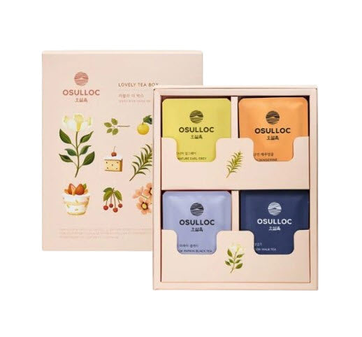 OSULLOC Lovely Tea Gift Set, 12EA (4 Flavors x 3EA) from Korea by OSULLOC