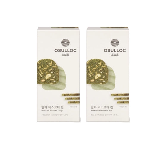 2 X OSULLOC Matcha Biscotti Chip 100g from Korea by OSULLOC