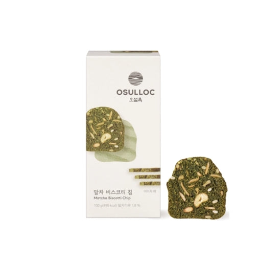 OSULLOC Matcha Biscotti Chip 100g from Korea by OSULLOC