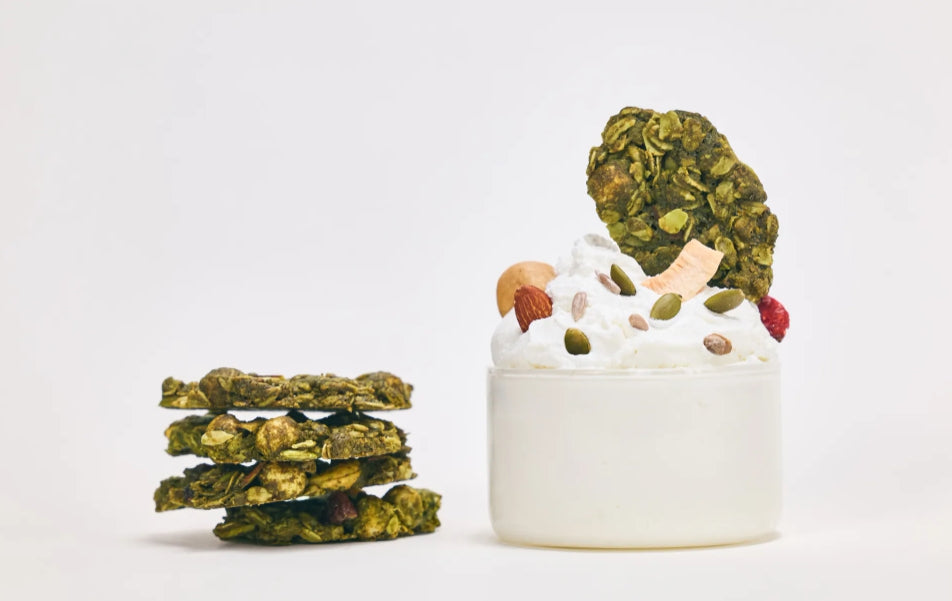 OSULLOC Matcha Granola Cookie 120g - Green Tea, Oats & Nuts Snack from Korea