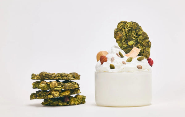 2 x OSULLOC Matcha Granola Cookie 120g - Green Tea, Oats & Nuts Snack from Korea