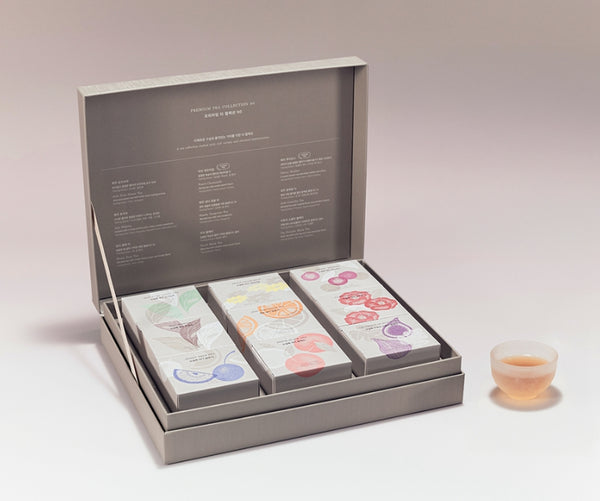 OSULLOC Premium Tea Collection 90 Gift Set (9 Flavors x 10 Tea Bags) from Korea