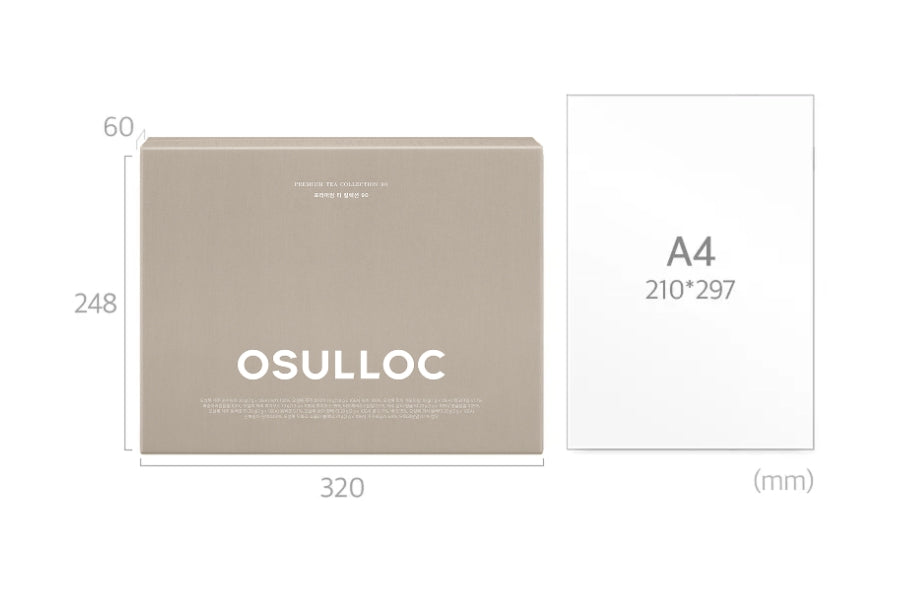 OSULLOC Premium Tea Collection 90 Gift Set (9 Flavors x 10 Tea Bags) from Korea