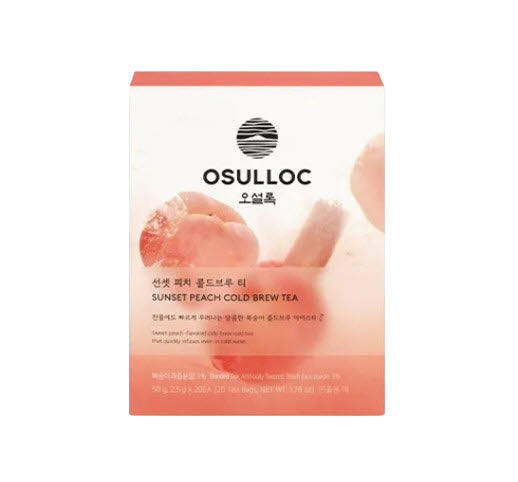 OSULLOC Sunset Peach Cold Brew Tea, 1 Box 20 Tea Bags, from Korea by OSULLOC