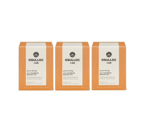 3 X OSULLOC Samdayeon Jeju Tangerine Blended Tea, 1 Box 10 Tea Bags from Korea by OSULLOC