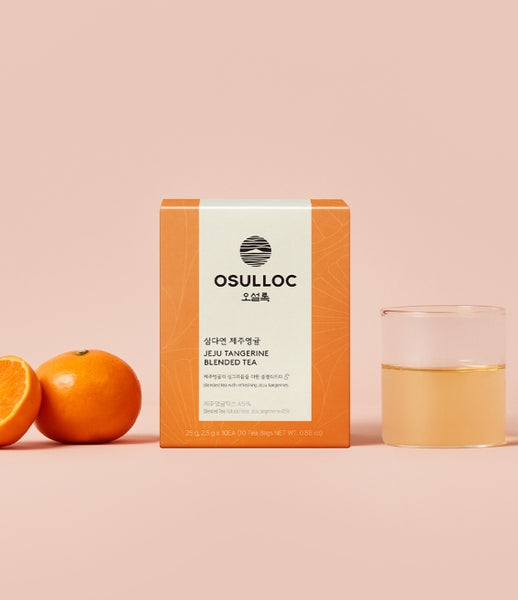 3 X OSULLOC Samdayeon Jeju Tangerine Blended Tea, 1 Box 10 Tea Bags from Korea by OSULLOC