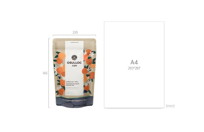 OSULLOC Tangerine Blossom Oolong Tea, 1 Pouch 20 tea bags, from Korea by OSULLOC