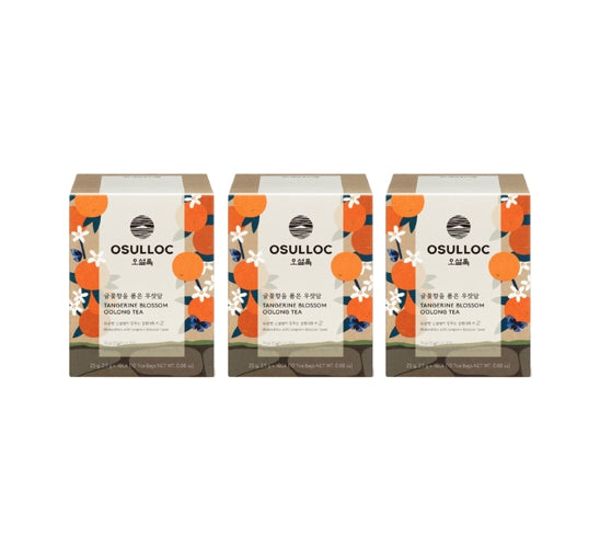 3 X OSULLOC Tangerine Blossom Oolong Tea, 1 Box 10ea, from Korea by OSULLOC