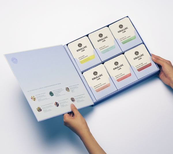 [Caffeine Free] OSULLOC Tea Edition Herb Garden Gift Set (6 Flavors x 4 Tea Bags) from Korea