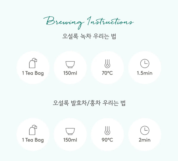 OSULLOC Tea Edition Signature 6 types Gift Set, 42 packs( 6flavors x 7ea), from Jeju from Korea_KT