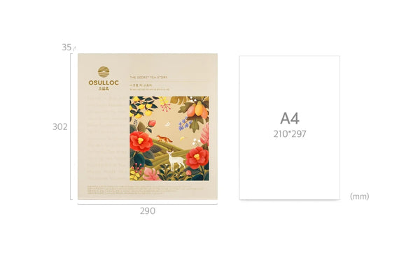 OSULLOC The Secret Tea Story Gift Set, 9 Flavors x 3 Piramid Tea Bags from Korea