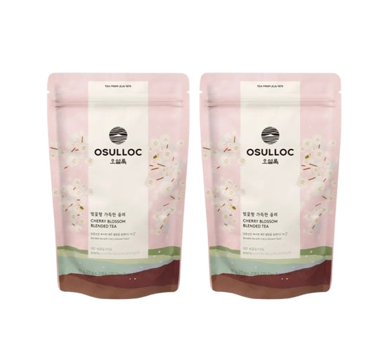 2 x OSULLOC Cherry Blossom Blended Tea, 20 Piramid Tea Bags from Korea