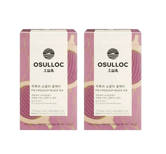 OSULLOC תה שחור שוקולד תאנים, 1 קופסה 20 שקיות תה, מבית Korea_KT