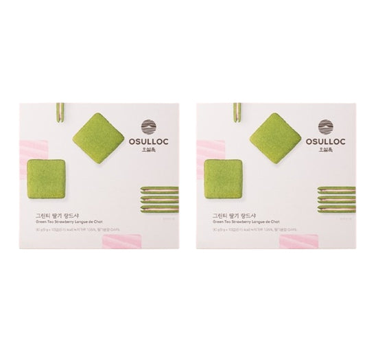 OSULLOC ביסקוויטים תה ירוק (תה ירוק Langue de Chat), 1 קופסה 10ea, מ-Korea_KT