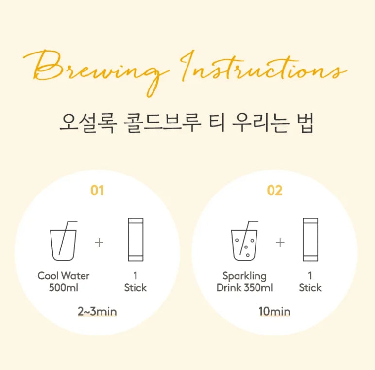 OSULLOC Honey Pear Cold Brew Tea, 1 Box 20 Tea Bags from Korea by OSULLOC