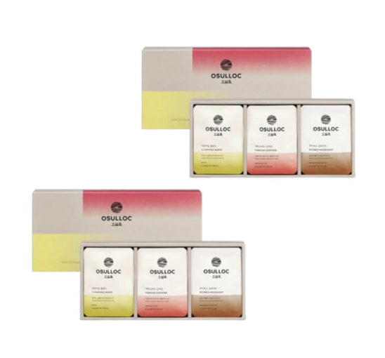 2 x OSULLOC Herb Tea Collection Gift Set (3 Flavors x 5 Piramid Tea Bags) from Korea