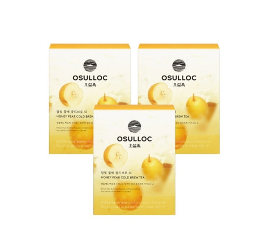 3 X OSULLOC Honey Pear Cold Brew Tea, 1 Box 20 Tea Bags from Korea by OSULLOC