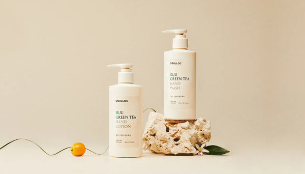 OSULLOC Jeju Green Tea Hand Wash 300ml + Jeju Green Tea Hand Lotion 300ml, from Korea_KT by OSULLOC
