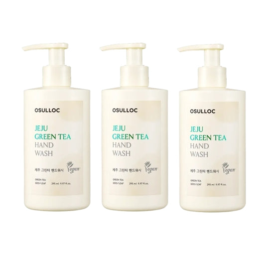 3 X OSULLOC Jeju Green Tea Wash Hand Wash 300ml, מבית Korea_KT