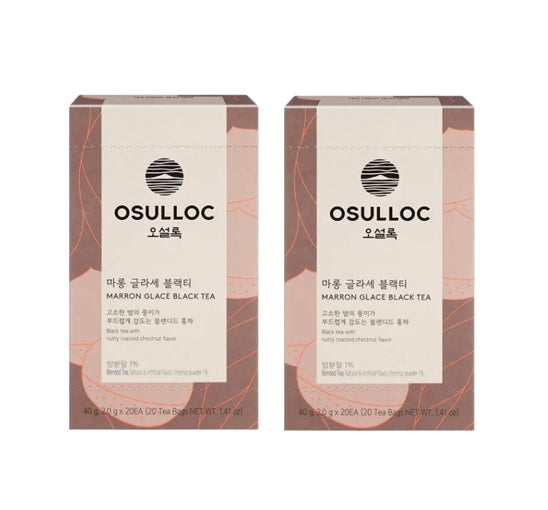 OSULLOC Marron Glace Black Tea, 1 קופסה 20 שקיות תה, מבית Korea_KT