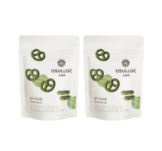 2 x OSULLOC Matcha Pretzel 70g from Korea