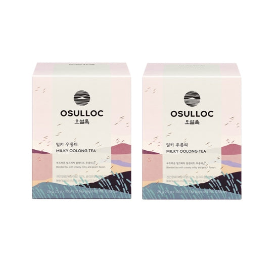 2 x OSULLOC Milky Oolong Tea, 10 Piramid Tea Bags from Korea