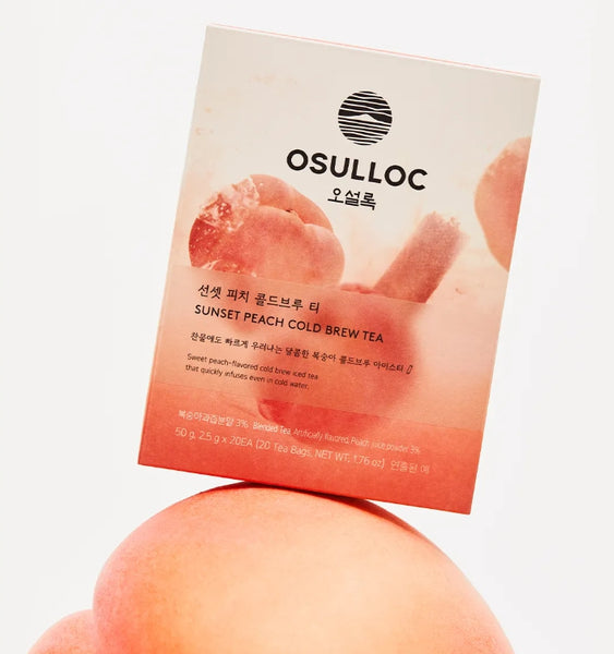 OSULLOC Sunset Peach Cold Brew Tea, 1 Box 20 Tea Bags, from Korea by OSULLOC