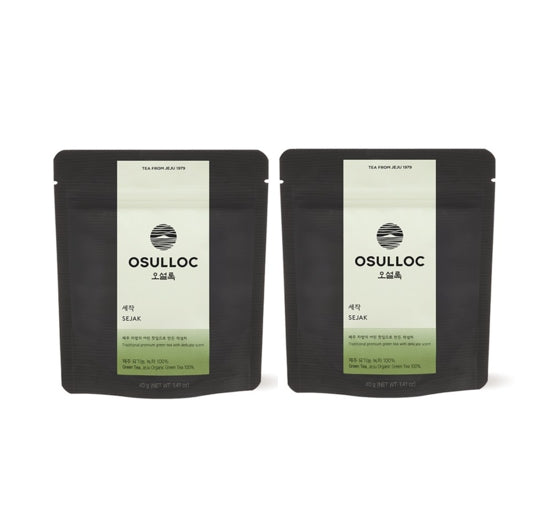 2 x OSULLOC Sejak Green Tea 40g (Leaf Tea) from Korea