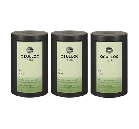 3 X OSULLOC Sejak Green Tea 80g (Loose Leaf Green Tea) from Korea