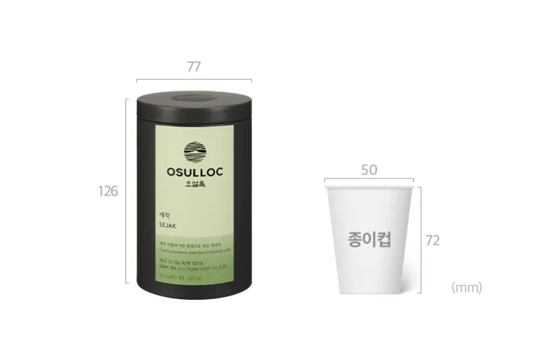 3 x OSULLOC Sejak Green Tea 80g (Loose Leaf Green Tea) from Korea