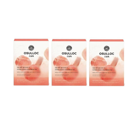 3 X OSULLOC Sunset Peach Cold Brew Tea, 1 Box 20 Tea Bags, from Korea by OSULLOC