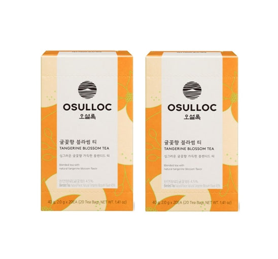 2 x OSULLOC Tangerine Blossom Tea 20 Tea Bags from Korea