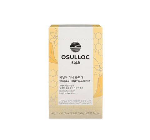 OSULLOC Vanilla Honey Black Tea , 1 Box 20 Tea Bags, from Korea by OSULLOC