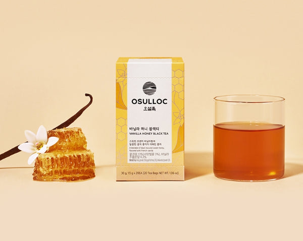 OSULLOC Vanilla Honey Black Tea , 1 Box 20 Tea Bags, from Korea by OSULLOC