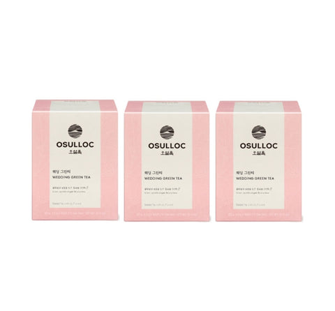 3 X OSULLOC Wedding Green Tea, 1 Box 10 Tea Bags from Korea by OSULLOC