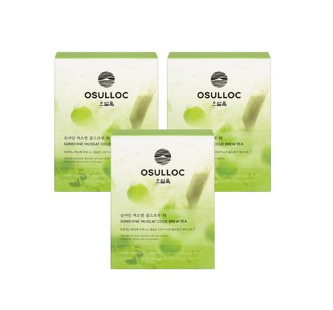 3 X OSULLOC Sunshine Muscat Cold Brew Tea, 1 Box 20 Tea Bags from Korea by OSULLOC