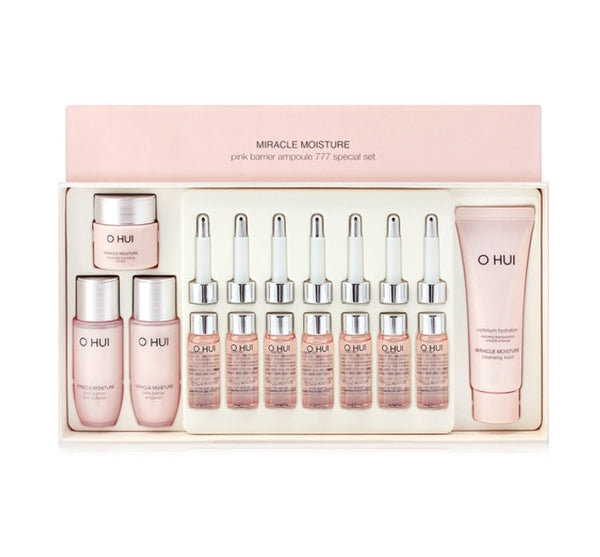 O HUI Miracle Moisture Pink Barrier Ampoule 777 April 2025 Set (11 Items) from Korea by O HUI