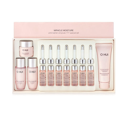 O HUI Miracle Moisture Pink Barrier Ampoule 777 April 2025 Set (11 Items) from Korea by O HUI