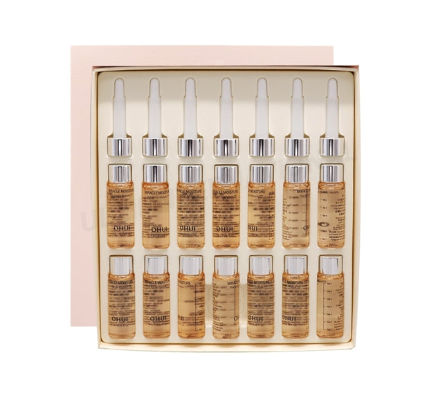 O HUI Miracle Moisture Pink Barrier Ampoule 777 July 2025 Set (14 Items) from Korea by O HUI