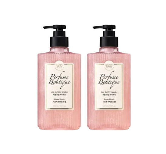 2 x HAPPY BATH Perfume Boutique Oil Body Wash Rose Blush 500ml from Korea by HAPPY BATH