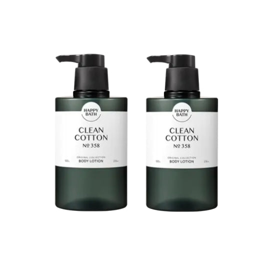 2 x HAPPY BATH Original Collection Body Lotion ( No. 358 Clean Cotton ) 500g from Korea by HAPPY BATH