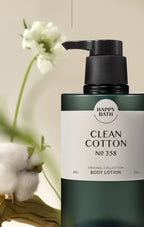 2 x HAPPY BATH Original Collection Body Lotion ( No. 358 Clean Cotton ) 500g from Korea by HAPPY BATH
