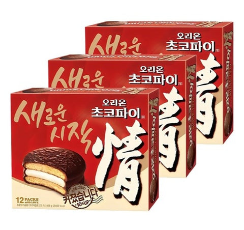 Orion Choco Pie Original 3-Box Pack (36 Pies Total) from Korea