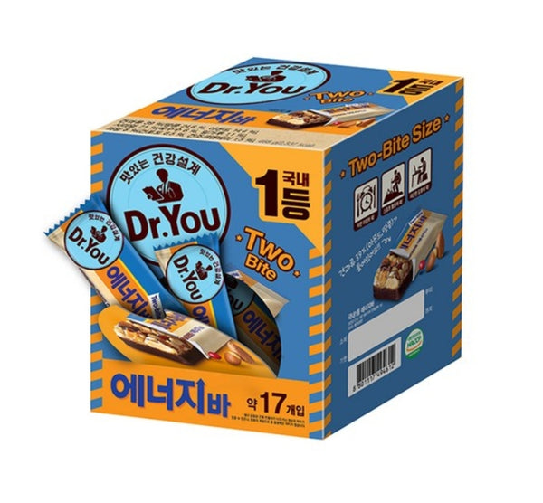 Orion Dr. You Two-Bite Energy Bars 468g(18ea packed) – Korean Nut & Cereal Snack by Orion