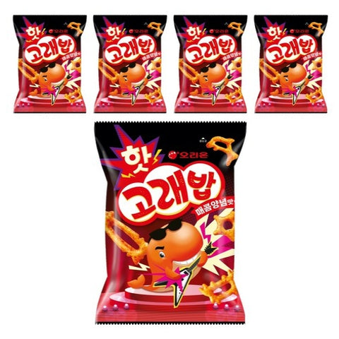 5 x Orion Hot Goraebap Spicy Flavor Korean Snack 56g from Korea