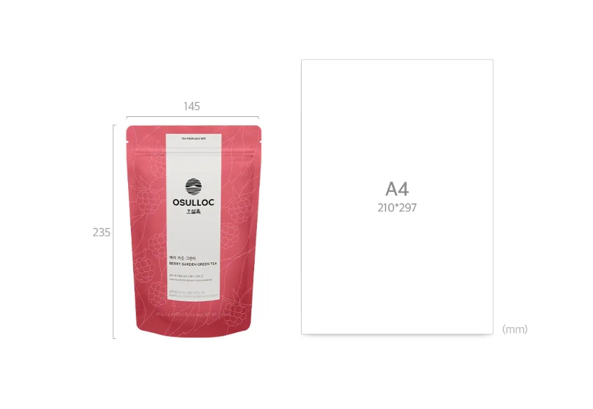 OSULLOC Berry Garden Green Tea, 20 Pyramid Tea Bags from Korea