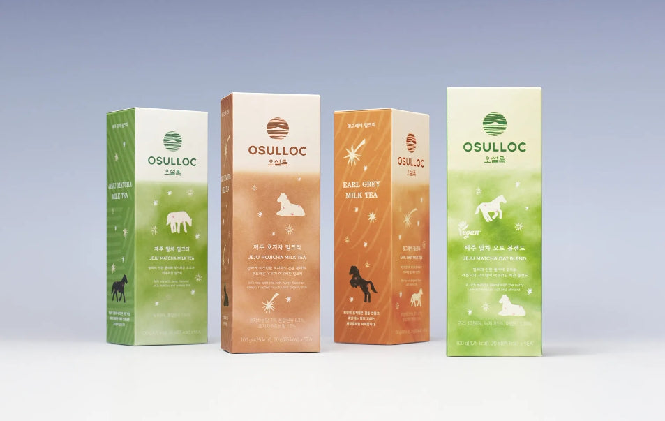 OSULLOC Signature Milk Tea Collection Gift Set, 4 Flavors x 5 Sticks from Korea