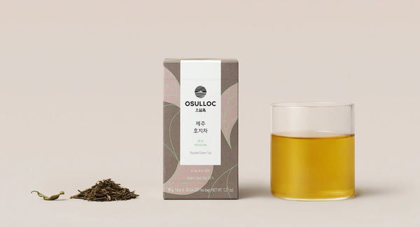 Osulloc Jeju Hojicha, 20 Tea Bags, Korean Roasted Green Tea from Korea