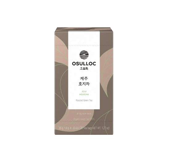 Osulloc Jeju Hojicha, 20 Tea Bags, Korean Roasted Green Tea from Korea