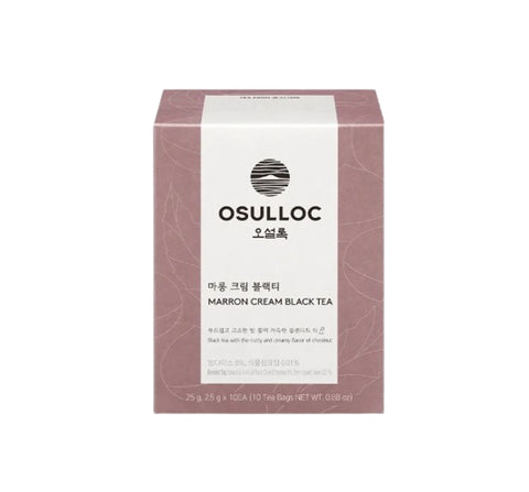 Osulloc Marron Cream Black Tea, 10 Pyramid Tea Bags, Chestnut & Cream from Korea
